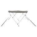 vidaXL Strieška Bimini s 3 oblúkmi a sieť. stenami 183x(185-198)x137cm
