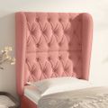 vidaXL Čelo postele so záhybmi čierne 83x23x118/128 cm zamat