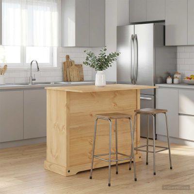 vidaXL Kuchynský ostrovný set 2 ks Medový vosk 112 x 70 x 91,5 cm