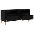 vidaXL TV skrinka 100 x 34,5 x 44,5 cm Čierny dub Kompozitné drevo