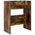 vidaXL DJ stôl Dymový dub 102 x 45 x 102 cm Kompozitné drevo