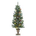 vidaXL Umelé vianočné stromčeky 2 ks 100 LED zeleno-biele 120 cm