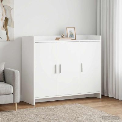 vidaXL Servírovacia skriňa Biela 98,5 x 33 x 80 cm Kompozitné drevo