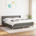 vidaXL Boxspring posteľ s matracom tmavosivá 160x200 cm látka