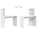 vidaXL Stôl Biela 102 x 50 x 124 cm Kompozitné drevo