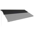 vidaXL Ručne zaťahovacia markíza s LED antracitová 600x300 cm