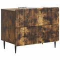vidaXL Nočný stolík Dymový dub 62 x 34,5 x 49,5 cm Kompozitné drevo