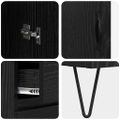 vidaXL Highboard Čierny dub 69,5 x 34 x 90 cm Kompozitné drevo