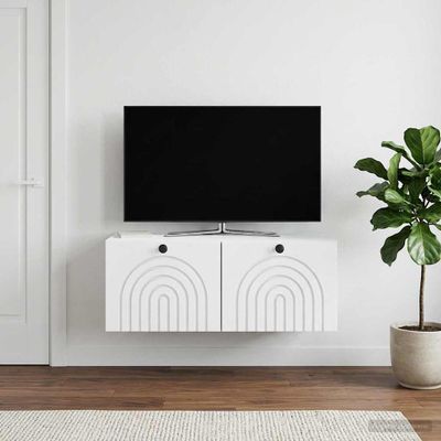 vidaXL Nástenná TV skrinka Biela 78,5 x 41 x 30 cm Kompozitné drevo