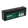 AGM12V2-3AH-H Green Cell AGM VRLA 12V 2,5Ah bezúdržbová batéria pre pokladne, hračky a kamery (178×3