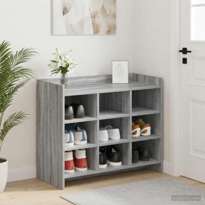 vidaXL Skriňa na topánky s úložiskom Sivý Sonoma 85 x 39,5 x 70 cm