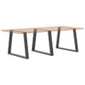 vidaXL Nohy k jedálenskému stolu v tvare V, 3 ks, antracitové, 100 x (72-73,3) cm, oceľ
