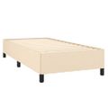 vidaXL Posteľný rám boxsping s matracom krémový 80x200 cm látka