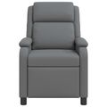 vidaXL Masážne relaxačné kreslo Sivá Umelá koža