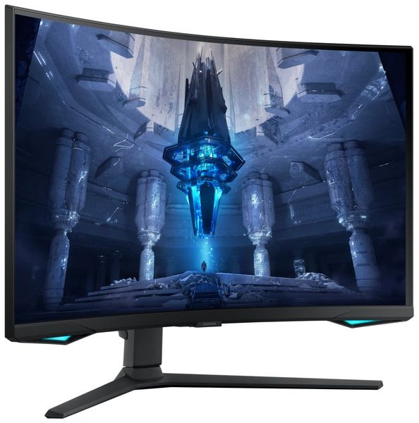 Samsung Odyssey G7 Neo/G75NB/32"/VA/4K UHD/165Hz/1ms/Black/2R LED monitor, herní, prohnutý, 32", VA, 3840×2160, 16:9, 165Hz, 1ms, 350cd/m2, DisplayPort, 2× HDMI, 2× USB, VESA, PIVOT, en. tř.