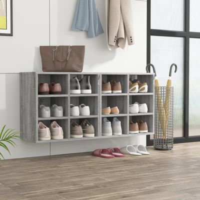 vidaXL Skrinky na topánky 2 ks sivý dub sonoma 52,5x30x50 cm
