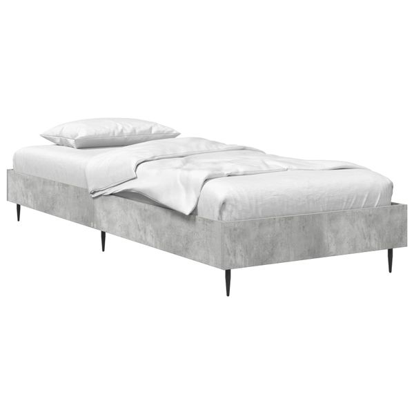 vidaXL Rám postele Betónovo sivá 80 x 200 cm Kompozitné drevo
