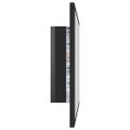 vidaXL LED kúpeľňové zrkadlo lesklé čierne 60x8,5x37 cm akryl