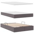 vidaXL Postel s úložným prostorem a matrací Sivá 120 x 190 cm