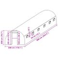 vidaXL Náhradná plachta na skleník (27 m²) 3x9x2 m, priehľadná