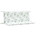 vidaXL Podložky na záhradnú lavičku 2 ks vzor listov 120x50x7 cm látka