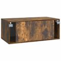 vidaXL Nástenná TV skrinka Nástenný Dymový dub 78,5 x 41 x 30 cm
