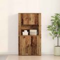 vidaXL Highboard Staré drevo 80 x 33 x 150 cm Kompozitné drevo