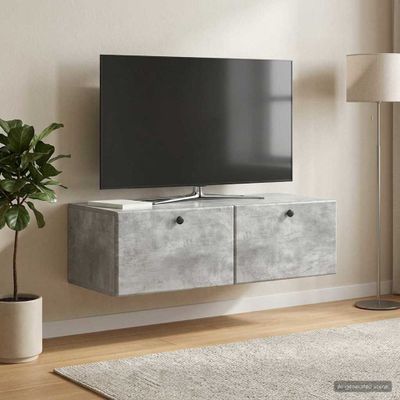 vidaXL Nástenná TV skrinka 98 x 41 x 30 cm Betónovo sivá