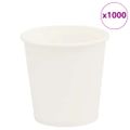 vidaXL papierové šálky na kávu 1000 ks 4oz 100ml Biela