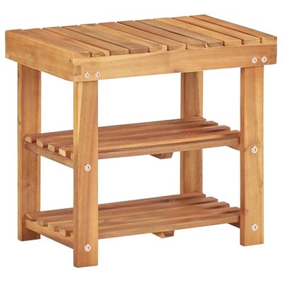 vidaXL Regál na topánky 50x32x45 cm masívne akáciové drevo