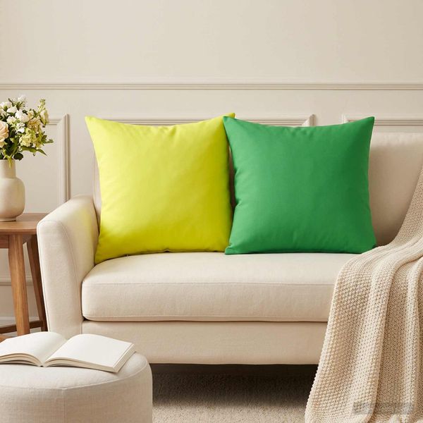 vidaXL Poťah na podložku 12 pcs HEERLEN Žiarivá zelená 50 x 50 cm