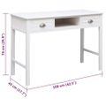 vidaXL Komoda biela 108x45x76 cm masívne drevo paulovnia