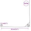 vidaXL Celta biela 5x7 m 650 g/m²