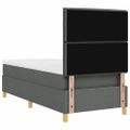 vidaXL Posteľ s pružinovým rámom Tmavo šedá 80 x 200 cm látka