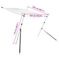 vidaXL Tieniaci nadstavec v tvare T biele 174x205x(115-194) cm
