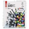 LED vianočný reťaz 2v1, 10 m, vonkajší aj vnútorný, studená biela/multicolor, programy