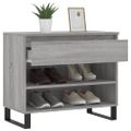 vidaXL Botník betónovo sivý 70x36x60 cm spracované drevo
