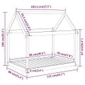 vidaXL Posteľ pre psa biela 111x80x100 cm borovicový masív