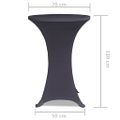 vidaXL Naťahovací návlek na stôl, 2 ks, 70 cm, antracitový