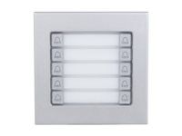 Call button panel - strieborná
