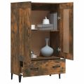 vidaXL Vysoká skrinka dymový dub 70x31x115 cm spracované drevo