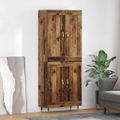 vidaXL Highboard Staré drevo 69,5 x 34 x 90 cm Kompozitné drevo