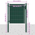vidaXL Plotová brána PVC a oceľ 100x100 cm zelená