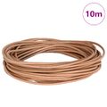 vidaXL Kožená šnúrka 1 Hnedá Ø3 mm x 10 m Koža