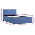 vidaXL Hydraulický posteľný rám+úložný priestor, látka 90x200 cm