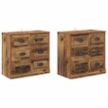 vidaXL Komody 2 ks Staré drevo 70 x 35,5 x 67,5 cm Kompozitné drevo