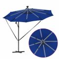 vidaXL Slnečník 294 x 294 x 248 cm Polyester a hliník Azurblue