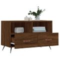 vidaXL TV skrinka hnedý dub 80x36x50 cm spracované drevo