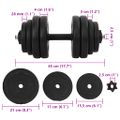 vidaXL Činky Dumbbell 2x15 kg