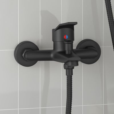 vidaXL Sprchový zmiešavač Čierna G 1 / 2 palca